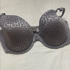 Victoria's Secret Gray Leopard Print Bra